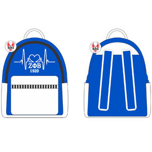 Mochila con Bordado de la Hermandad Zeta Phi Beta para Mujer, Artículos Griegos |   Mochila de Viaje Personalizada Sublimada para Mujeres de la Hermandad ZPB - Product Image 1