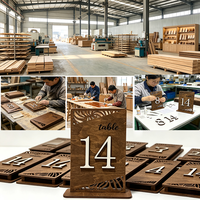 Numéros de table en bois personnalisés, décoration artistique rustique, panneau de numéro de table pour réception de mariage, fête, café, facile à installer