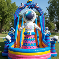 Parc d'attractions gonflable commercial sur le thème de l'astronaute, conception personnalisée, prix d'usine, grande capacité, en PVC, pour l'extérieur