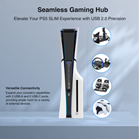 Honcam 5 ports USB supplémentaires Hub Slim Console 3 USB-A 2 USB-C Extender Accessoires pour Playstation 5 Slim