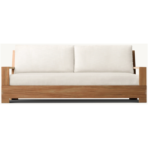 Canapé en teck en promotion, canapé de jardin pour hôtel, ensemble de canapés d'extérieur imperméables, mobilier de jardin extérieur - Product Image 5
