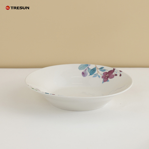 Sành điệu đầy đủ thiết lập tốt Trung Quốc tấm bộ thiết kế sang trọng trắng tím hoa thiết kế sứ đồ ăn đặt cho nhà - Product Image 6