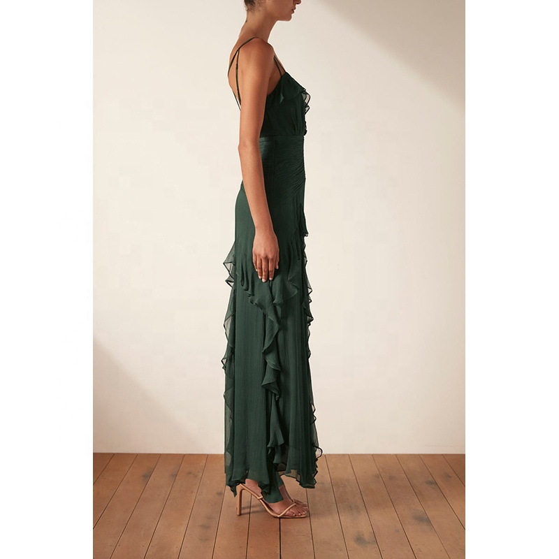 chinese dress ladies Viscose V Neck Maxi Dress – Store WF main image 1