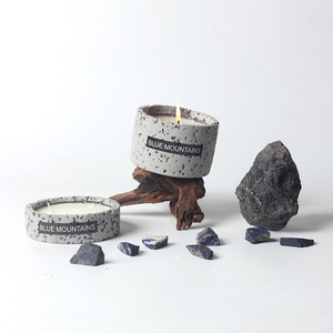 Blue Mountains Cement Candle Cup Soy Wax Handmade Aromatic <b>Diffuser</b> Home Decor 11x7cm 3.5x14cm 3.5x12cm - Product Image 2