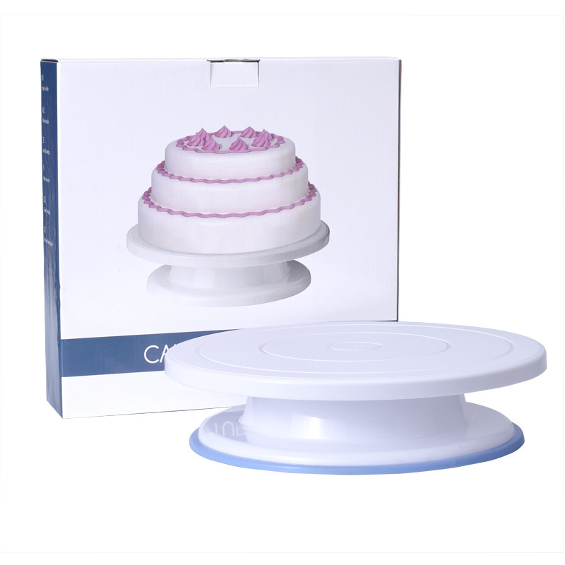 White Color Cake Plastic Turntables For Cake Decorating Stand Cake Tools Factory Supplier