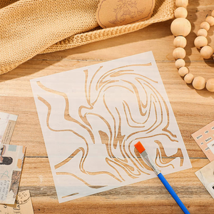 10 Cái Khuôn Tô Để Vẽ Khuôn Tô Họa Tiết Treo Tường Hiện Đại Khuôn Tô Họa Tiết Tự Làm Có Thể Tái Sử Dụng 6X6 Inch - Product Image 2