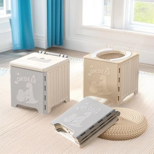 Ohdeer Children's Folding Toilet Portable Travel Potty <b>Large</b> Square Plastic Baby Potty 1-2 Years - Product Image 1