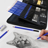 Hot Cross-Border Portable Sketch and Painting Set 40-PC Complete Art Writing and Drawing Accesorio Essentials
