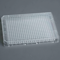 Oferta Especial AMA: Placas de Cultivo Celular Desechables de Plástico Estéril con Tratamiento TC, 384 Pocillos, Fondo Plano Transparente, Transparentes/Blancas/Negras