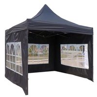 Tente d'exposition hexagonale coupe-vent pour extérieur avec parois latérales amovibles, structure en acier durable, tissu Oxford, design portable toutes saisons