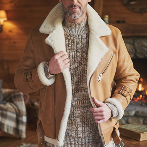 Chaqueta de cuero vintage casual para hombre, diseño de invierno, color marrón, con cremallera lavada, servicio OEM y acabado, venta al por mayor - Product Image 4