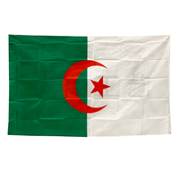 Drapeau Algérien 3x5 pieds en Polyester Anti-décoloration pour Événements, Fêtes et Jour Nationnel - Vente en Gros