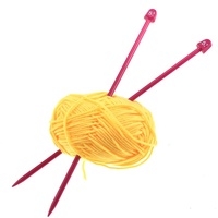 10 paires d'aiguilles à tricoter portables en plastique de 25 cm, 2,0 mm-6,5 mm, à pointe unique, pour écharpes, pulls et vêtements