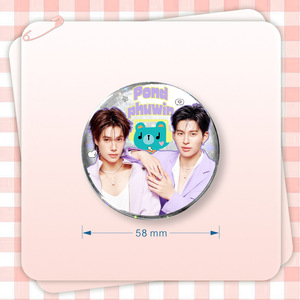 Pins de insignia de 5.8CM de PondPhuwin PerthSanta AouBoom DewTee JuniorMark EmiBonnie GMMTV <span class=keywords><strong>CP</strong></span>, Broche KengNamping TeeteePor, Decoración para Bolsos, Regalo - Product Image 6