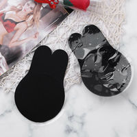 Soutien-gorge adhésif en forme d'oreilles de lapin, réutilisable, en éponge, couleur chair et noir, couvre-seins invisible – Ventes flash