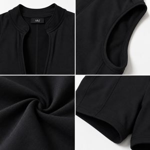 A&J Custom Logo OEM ODM Manufacturer Wholesale Private Label Stand Collar Zip Front Bodycon Romper Women OEKO-TEX GRS Yoga - Product Image 2