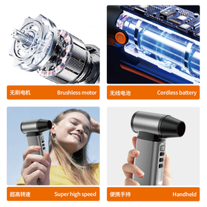 Soplador <span class=keywords><strong>de</strong></span> Aire Eléctrico Turbofan Portátil con Pantalla Digital para Limpieza del Hogar y del Automóvil, Mini Soplador <span class=keywords><strong>de</strong></span> Aire Turbofan Potente - Product Image 4