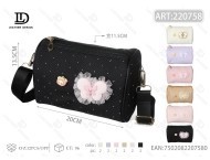 Borsa a Tracolla da Donna Ld con Catena, in Microfibra Floreale, Pelle Sintetica, per Tutte le Stagioni, con Chiusura a Zip e Tracolla Singola - Product Image 1