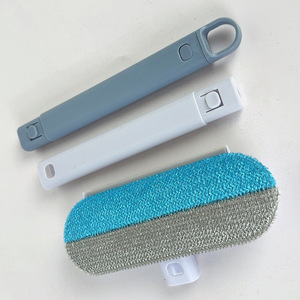 Double Sided <b>Window</b> Screen Cleaner Squeegee Glass Scraper Household Tool For <b>Window</b> Cleaning With Microfiber <b>Brush</b> And PP Handle - Product Image 1