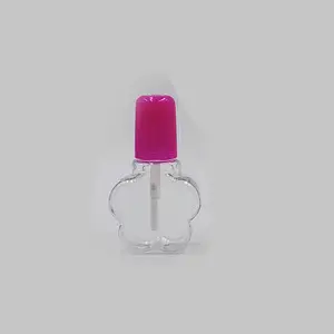 6-7ml nhựa sơn móng tay chai cho trẻ em nước dựa trên mận Blossom hình chai nhỏ rỗng với bàn chải PETG