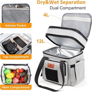 Échantillon gratuit Sac isotherme en aluminium personnalisé à bas prix avec impression de logo Sac isotherme pour pique-nique imperméable Sac isotherme pour déjeuner - Product Image 5