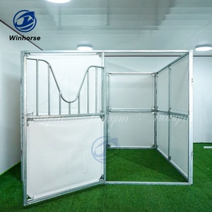 حظيرة خيول قابلة للطي ومحمولة مصنوعة من لوحات PVC مع إطار مجلفن للعروض الخارجية - Product Image 3