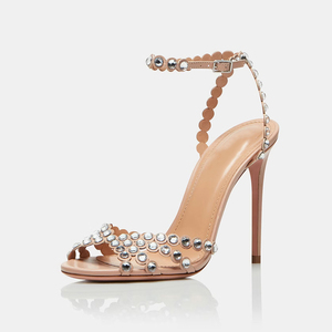 <span class=keywords><strong>Sandali</strong></span> da Donna <span class=keywords><strong>con</strong></span> Cinturino alla Caviglia in Cristallo, Tacchi a Spillo <span class=keywords><strong>con</strong></span> Gioielli e Decorazioni, <span class=keywords><strong>Sandali</strong></span> da Sera all'Ingrosso OEM - Product Image 5