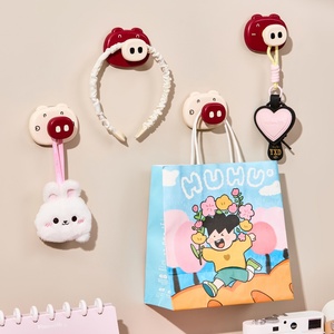 Wall-mounted Storage Cute and Creative Door Back <b>Hook</b> Suction Cup <b>Hook</b> Kitchen Bathroom Refrigerator Hand Towel - Product Image 5