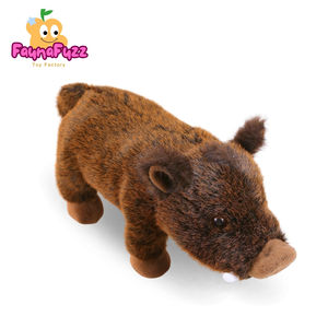 ตุ๊กตาหมูป่าขนสองสี นุ่มมาก ของเล่นตุ๊กตาสัตว์เหมือนจริง ของขวัญสำหรับเด็ก ทำจากพลาสติก PP และใยฝ้าย - Product Image 1