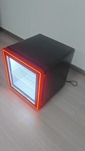 <span class=keywords><strong>Mesa</strong></span> Inteligente con Espejo LED, Refrigerador de 21L, Mini <span class=keywords><strong>Nevera</strong></span> Inteligente con Pantalla Táctil <span class=keywords><strong>para</strong></span> el Hogar - Product Image 3