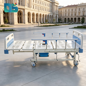Letto Ospedaliero Manuale Compatto con Asta Portaflebo, Facile da Riporre, per Pazienti Paralizzati - Product Image 3