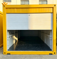Conteneur mobile de 20 pieds et 40 pieds avec porte à enroulement, entrepôt de stockage en métal galvanisé, maison préfabriquée en conteneur