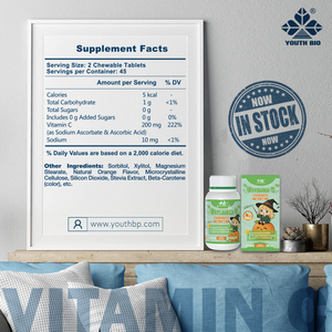 Ácido Ascórbico Vegano 200mg, Tabletas Masticables de Vitamina C, Ilumina tu Aspecto, Mejora la Absorción de Hierro, Envío Exprés - Product Image 5