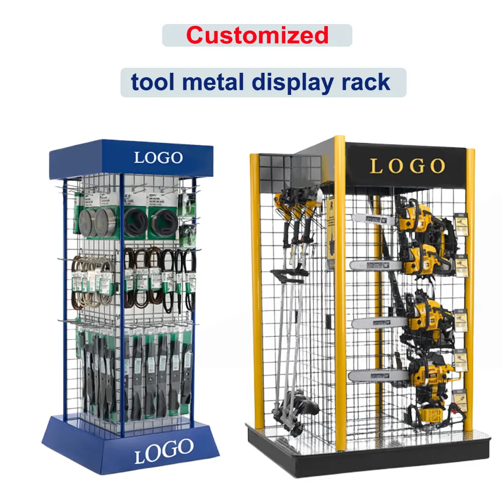 Convenience Floor Storage Wire Shelves Display Stand for Beverage  metal POP shelf display rack  pegboard display rack