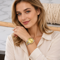 Montre de sport unisexe à motif dents de chien, bracelet en acier inoxydable, montre-bracelet analogique à quartz avec calendrier, coffret cadeau