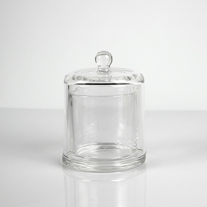 Portavelas de Vidrio Transparente de Lujo, en Forma de Campana, para Velas Aromáticas, <span class=keywords><strong>con</strong></span> Tapa, para Decoración, Manualidades - Product Image 1