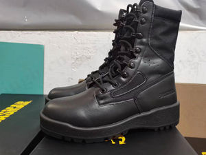 HY, Bottes de <span class=keywords><strong>combat</strong></span> pour hommes à semelle en PU+caoutchouc antichoc, tige en cuir de vache naturel, <span class=keywords><strong>Belleville</strong></span> 8" noires, bottes tactiques HSM131 - Product Image 4