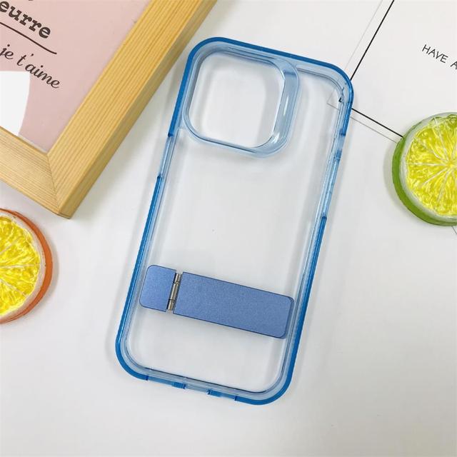 Kickstand Clear Phone Case with Stand Holder for iPhone 14 Pro Max 13 12 11 15 16 Plus Transparent TPU PC Hard Cover Accessories