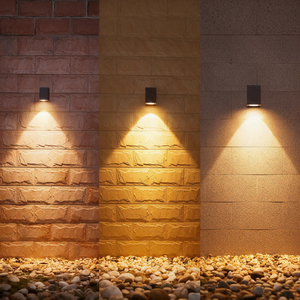Applique murale LED carrée moderne SENZHAO, étanche IP65, éclairage haut et bas, pour extérieur, hôtel, cour - Product Image 1