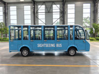 Bus Wisata Listrik dengan Pintu, 11 Kursi untuk Safari Lodge Game Reserve Shuttle, Motor AC 72V, Jarak Bebas dari Tanah 400mm