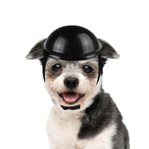 Casco para mascotas Motocicleta Bicicleta Montar Perrito Gorra Negro para perros pequeños Cachorro - Product Image 1