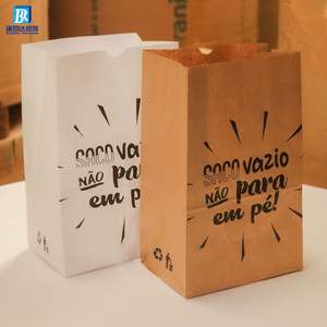 Sacs à sandwich en papier kraft jetables, résistants à la graisse, en papier sulfurisé, recyclables, impression flexo pour pizza, lait, croustilles, aliments - Product Image 5