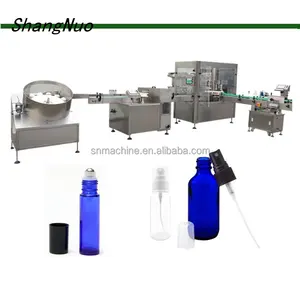 10-100ml liquid filling line Automatic oil liquid bottle glass dropper bottle filling capping labeling machine