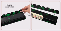 Lot de 4 supports de mahjong en acrylique à bord en U, motif écaille de tortue, 20 pouces, supports magnétiques pour tuiles de mahjong américain