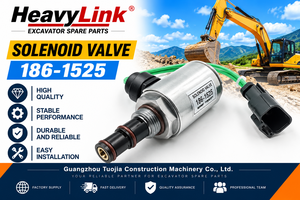 Válvula Solenoide de 24V 186-1525, Repuesto para Excavadora, Válvula de Control Hidráulico para CAT 120H 140H 160H 515 525 535B - Product Image 1