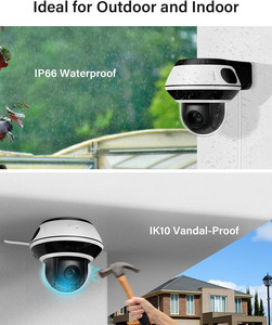 <span class=keywords><strong>Camera</strong></span> <span class=keywords><strong>IP</strong></span> PTZ zoom quang học 5X Ultra <span class=keywords><strong>HD</strong></span> 4K 8MP ngoài trời với góc quay 350 độ °   Chảo & 90 °   Chức năng nghiêng, phát hiện phương tiện người lái, âm thanh hai chiều, IK10/IP67 - Product Image 6