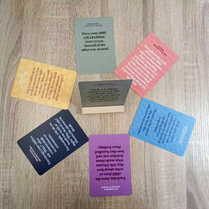 Design personalizzato personalizzato di stampa di gioco Eduction Flash Card gioco di affermazione <span class=keywords><strong>carte</strong></span> <span class=keywords><strong>con</strong></span> supporto in legno e scatola regalo - Product Image 6