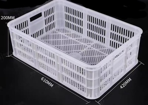 Supermarket pp Crate Freezer 120mm 140mm Freezing Tunnels Agriculture <strong>Stacking</strong> Turnover Plastic Collapsible <strong>Storage</strong> <strong>Basket</strong> - Product Image 2
