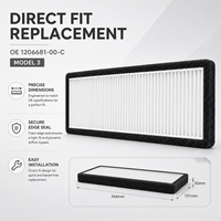 Filtre à air d'habitacle LinTech Tesla Model 3 HEPA à charbon actif, filtre de climatisation externe de remplacement 1206681-00-C, pièces automobiles en gros