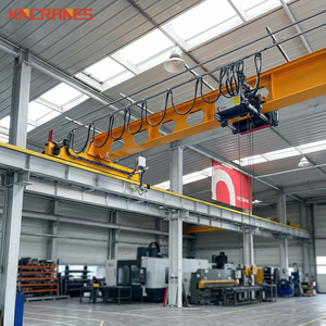 Pont roulant monopoutre EOT standard FEM de 5, 6 et 10 tonnes avec chariot motorisé PLC pour levage en atelier - Product Image 1
